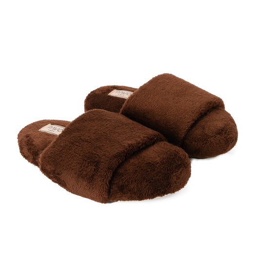 Slipper Fur Brown pavoegypt