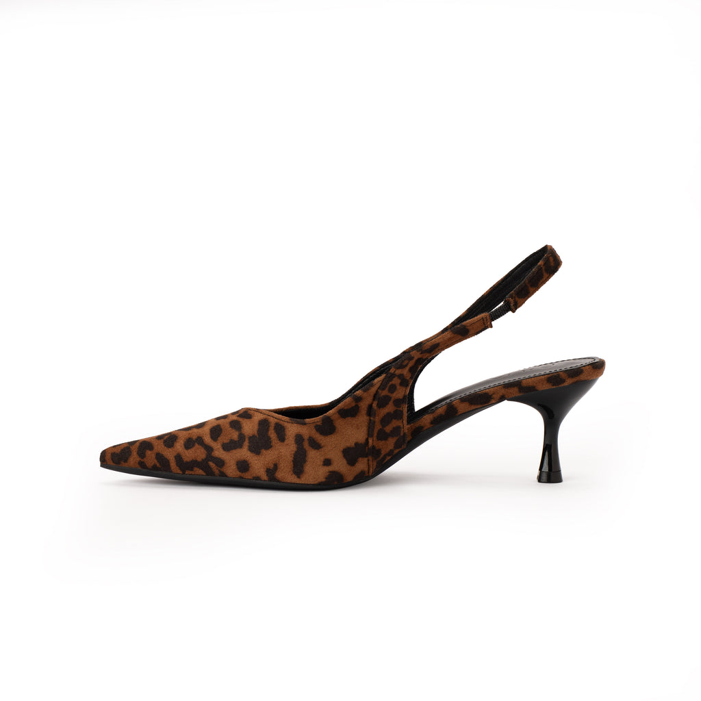Black Leopard heels