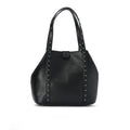 Black leather Stud Handbag