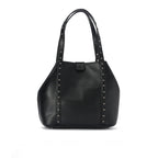 Black leather Stud Handbag