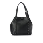 Black leather Stud Handbag