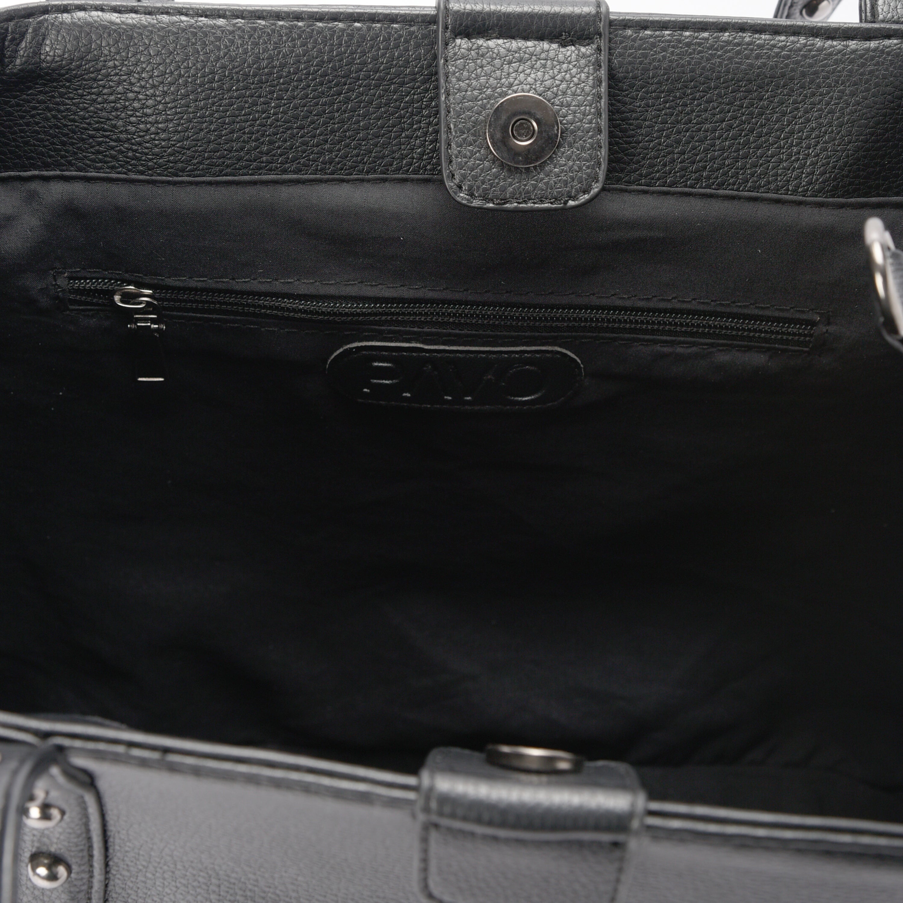 Black leather Stud Handbag