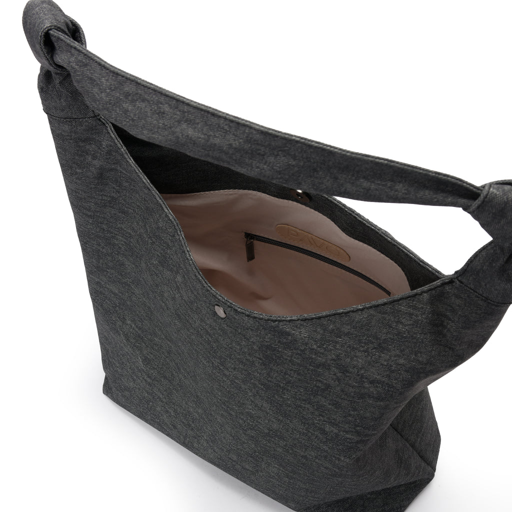 Grey Denim Handbag