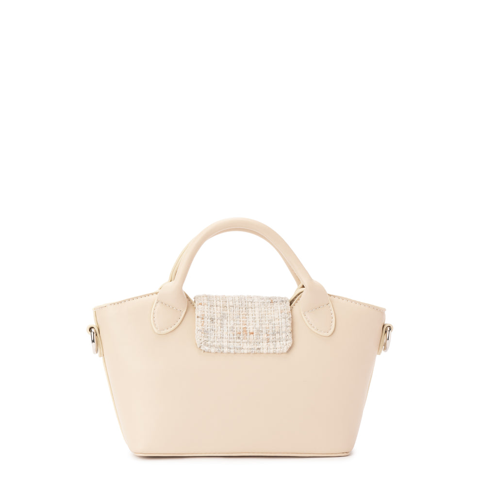 Beige Geometric Mini Handbag