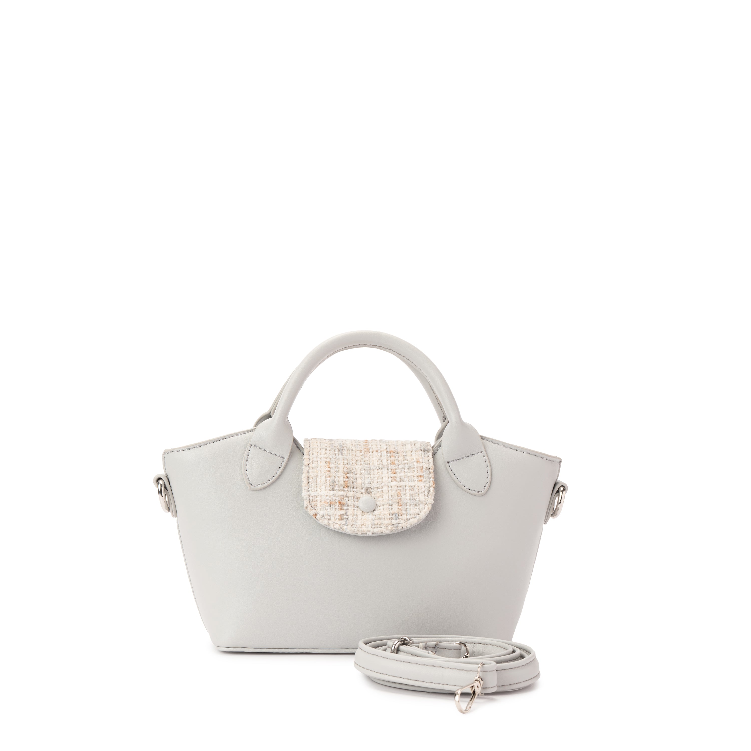 Grey Geometric Mini Handbag