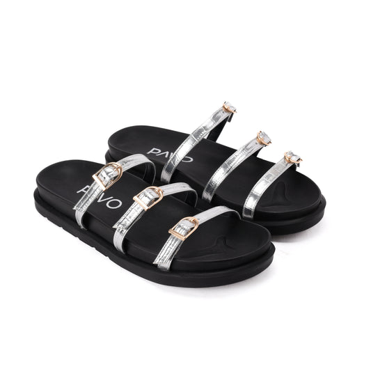 Silver Vola Slippers