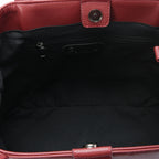 Burgundy leather Stud Handbag