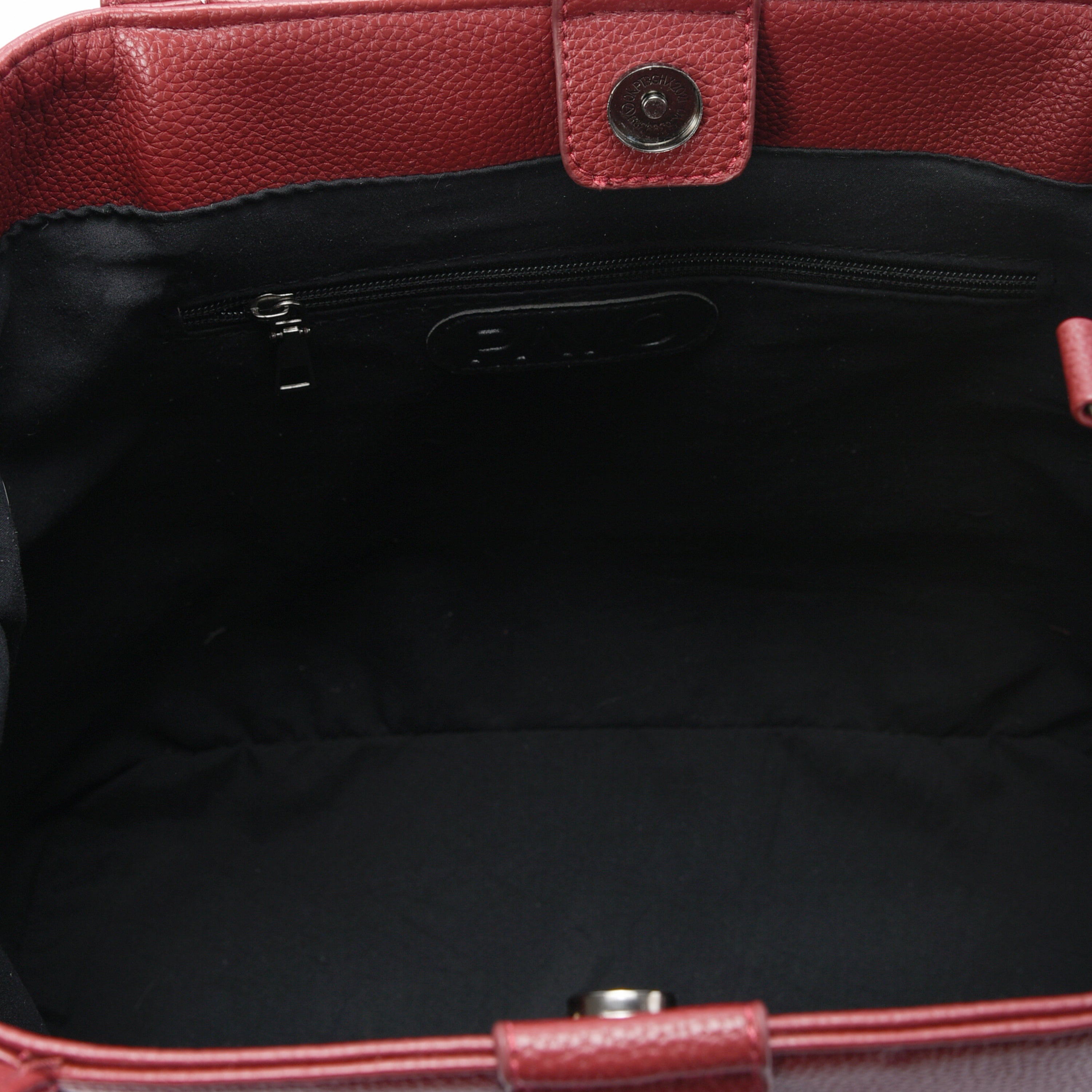 Burgundy leather Stud Handbag