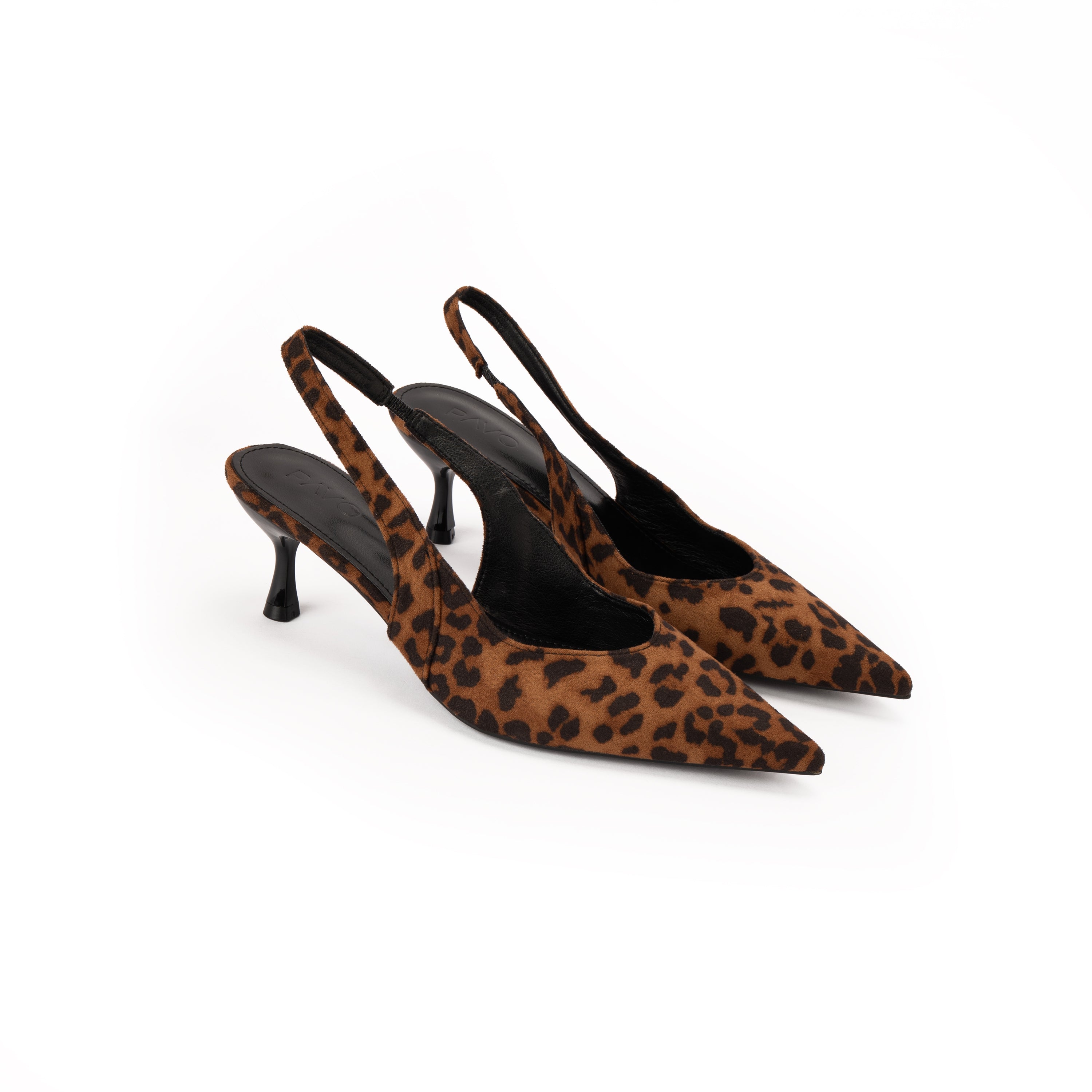 Black Leopard heels