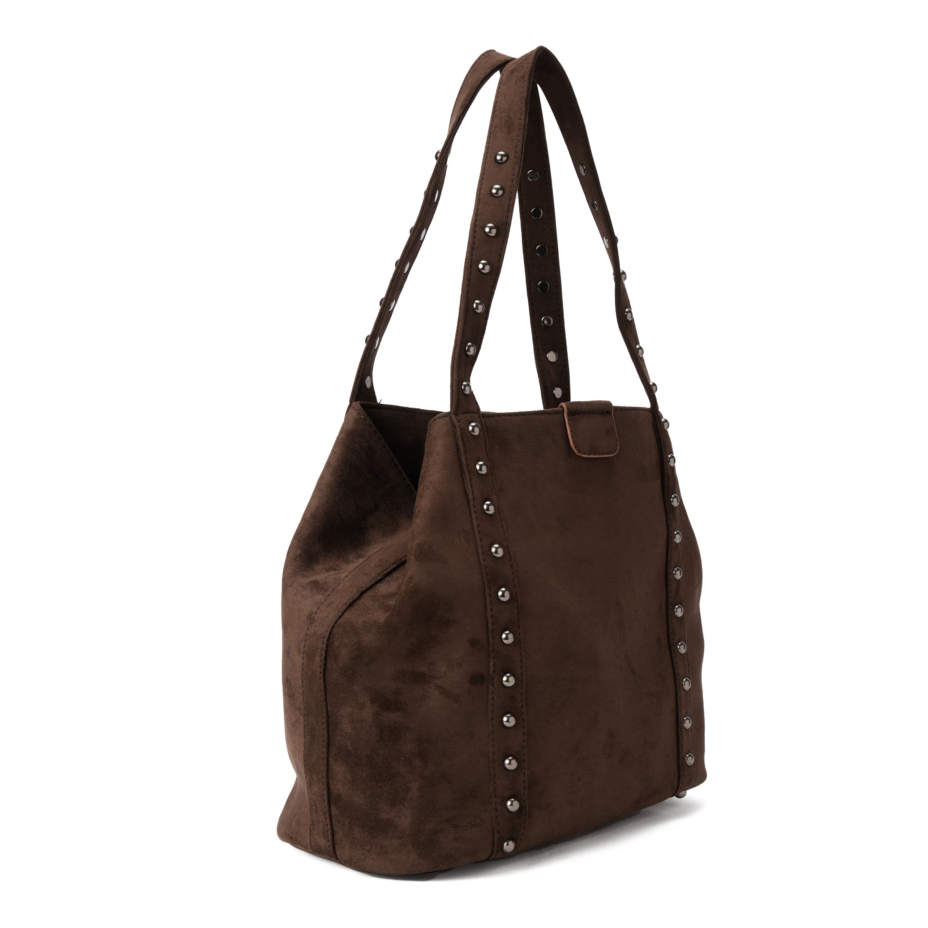 Brown Stud Handbag