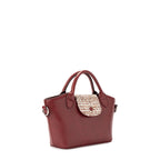 Burgundy Geometric Mini Handbag