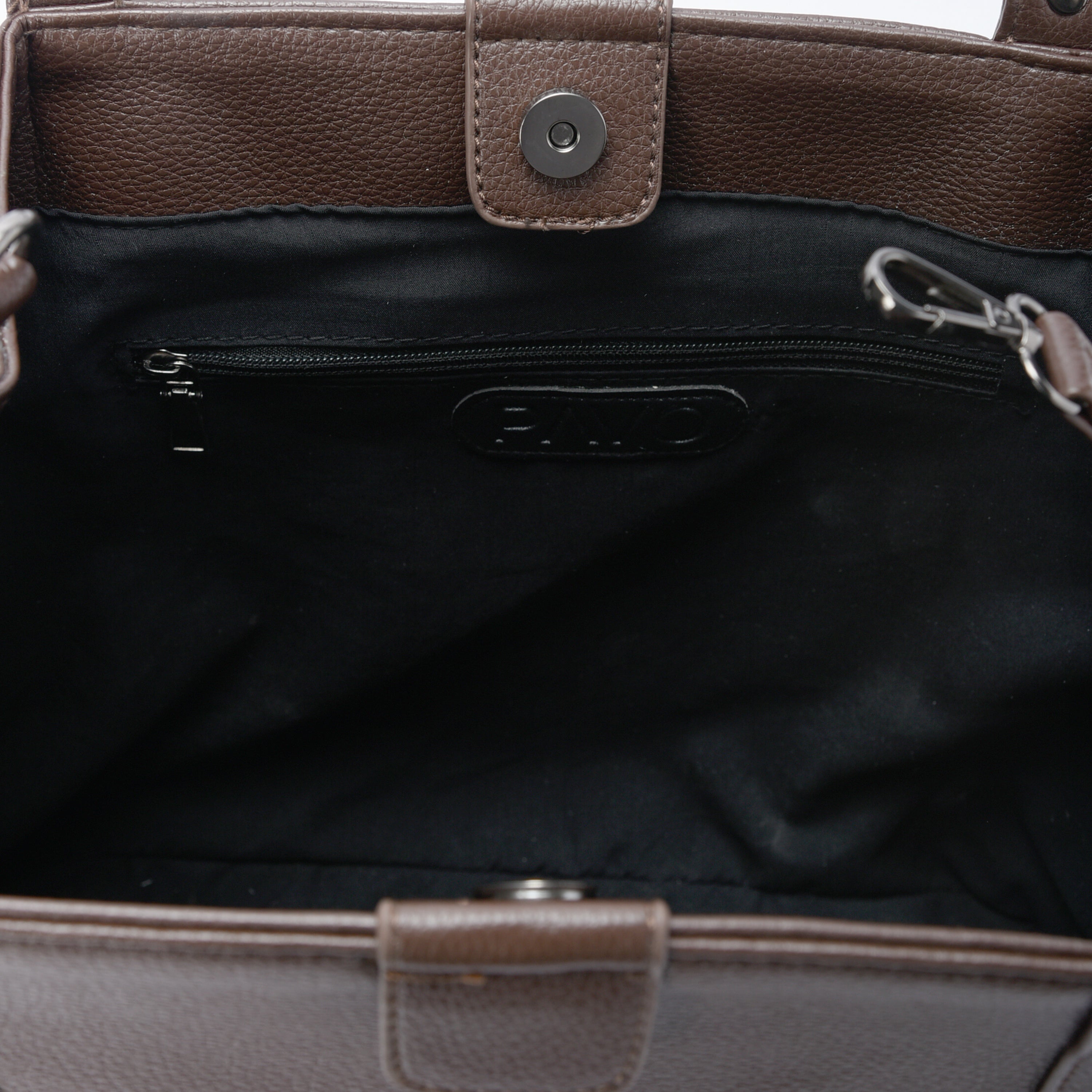 Brown leather Stud Handbag