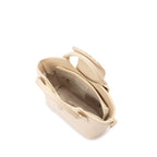 Beige Geometric Mini Handbag