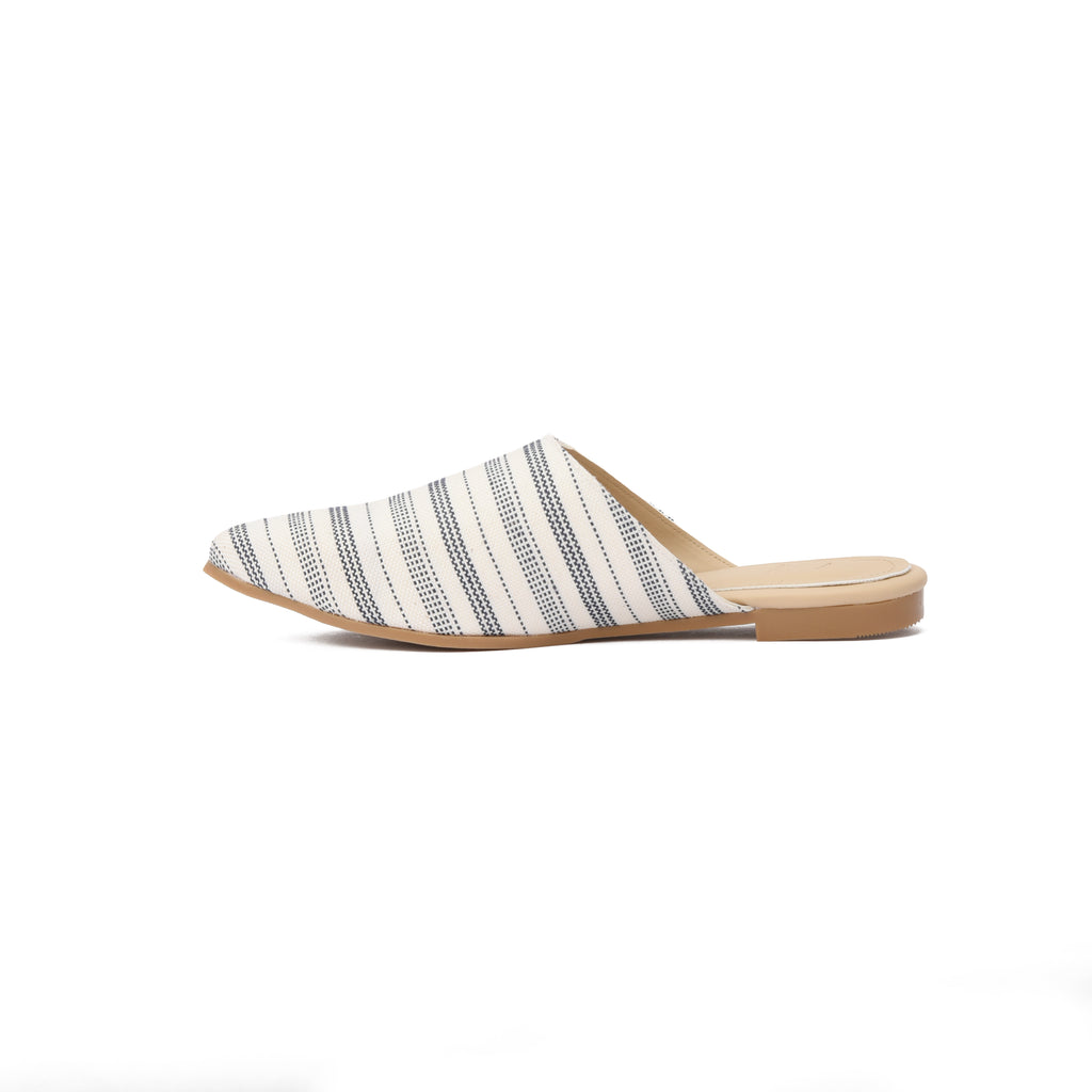 Navy Striped Mule