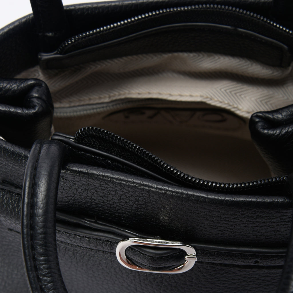 Black leather Mila Handbag