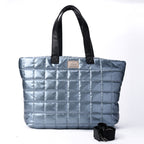Large Blue metallic Tote Handbag - PAVO Egypt