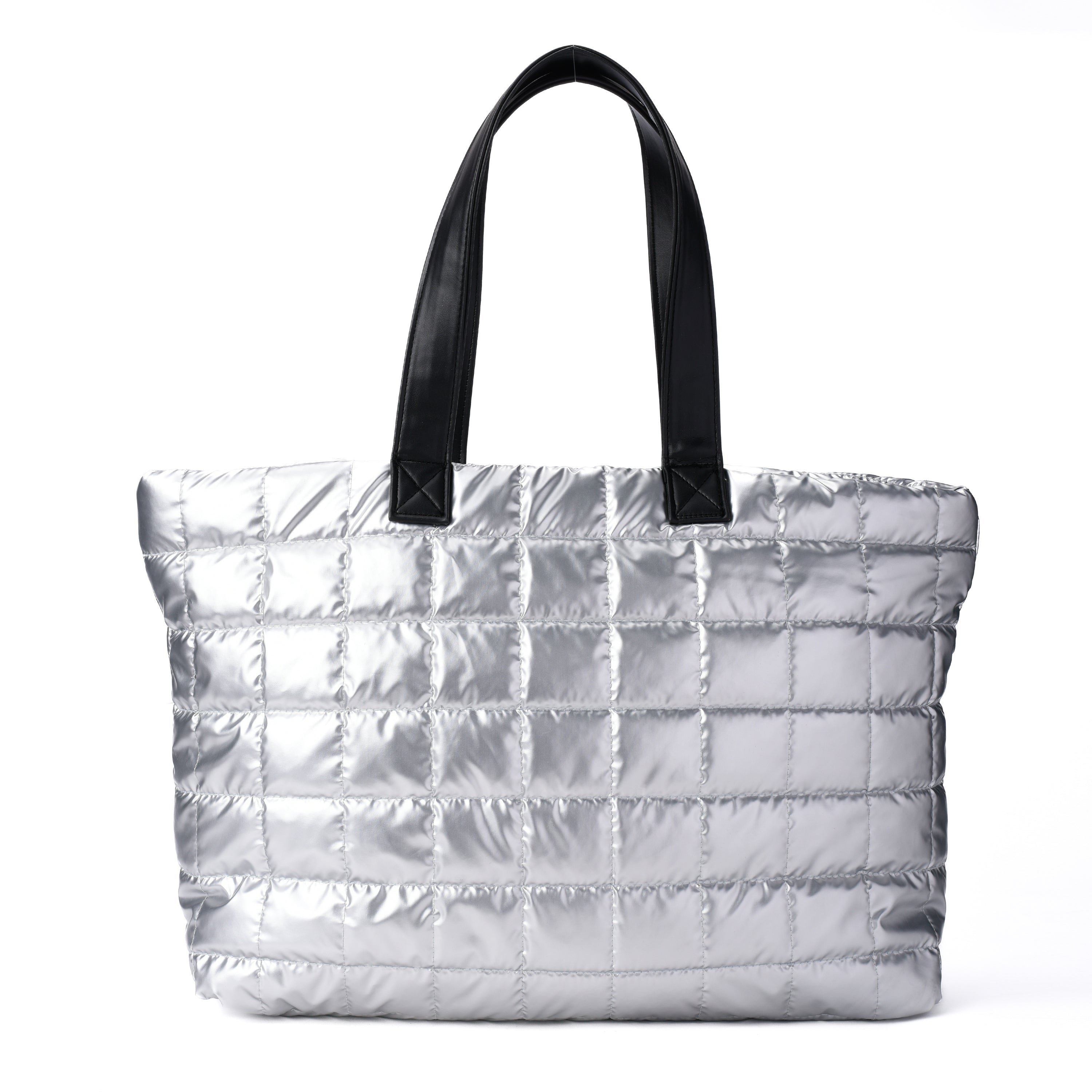 Large Silver Tote Bag Handbag - PAVO Egypt