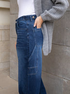 Navy Blue Cargo Jeans - PAVO Egypt