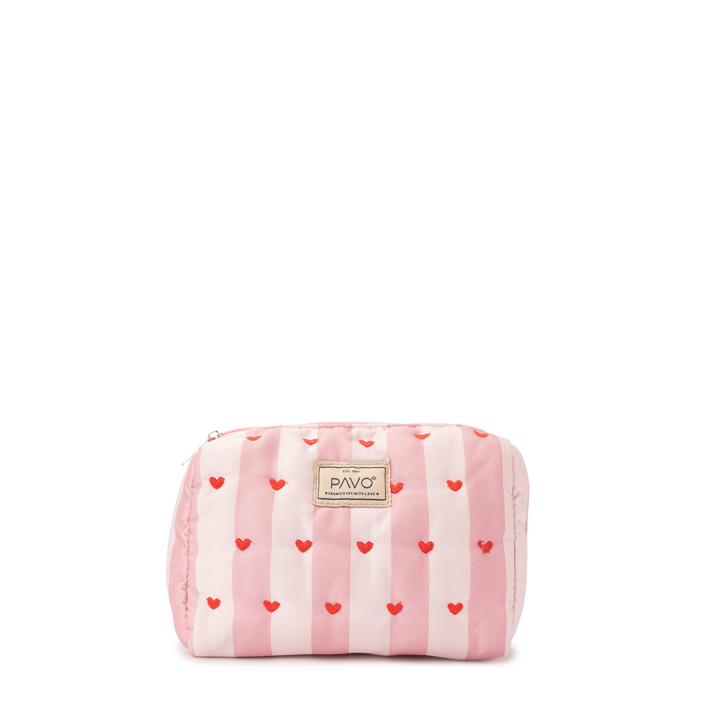 Sweetheart stripes Makeup Bag