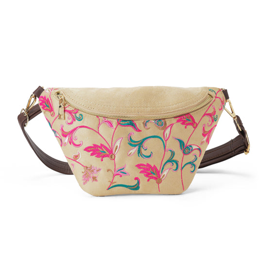 Fanny pack off white with embroidery