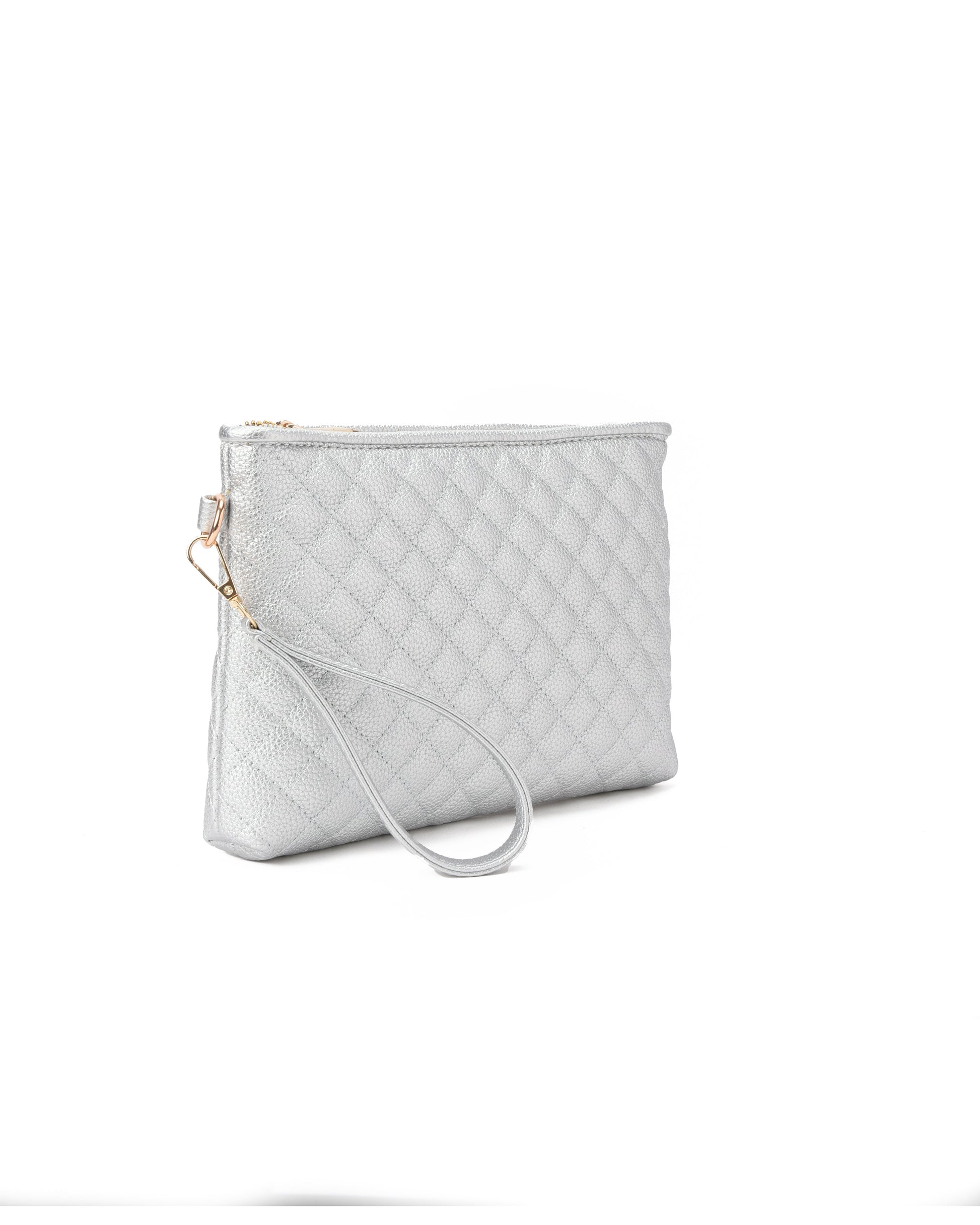 Silver Quilted Clutch pavoegypt
