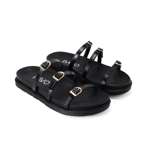 Black Vola Slippers