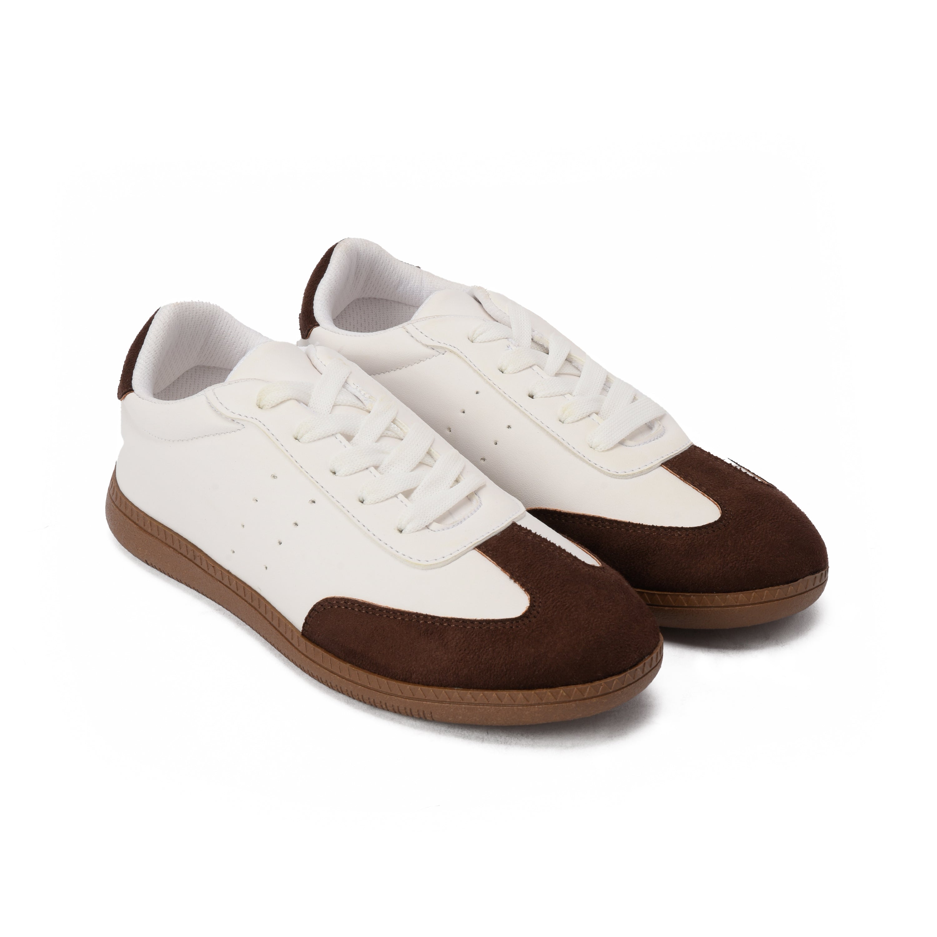 White x Brown Aero Sneakers