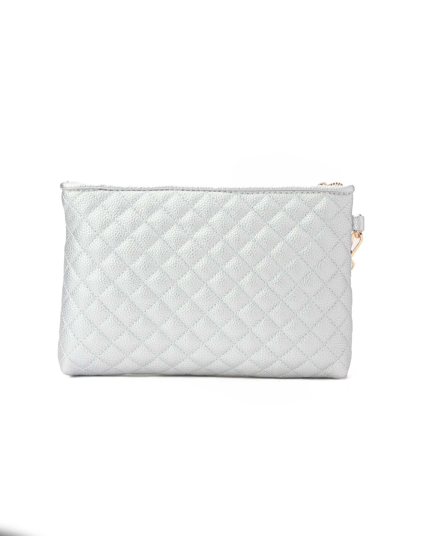 Silver Quilted Clutch pavoegypt