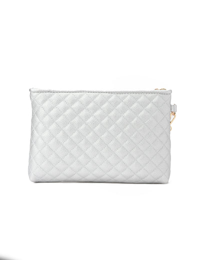 Silver Quilted Clutch pavoegypt