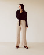 Beige Straight leg pants - PAVO Egypt