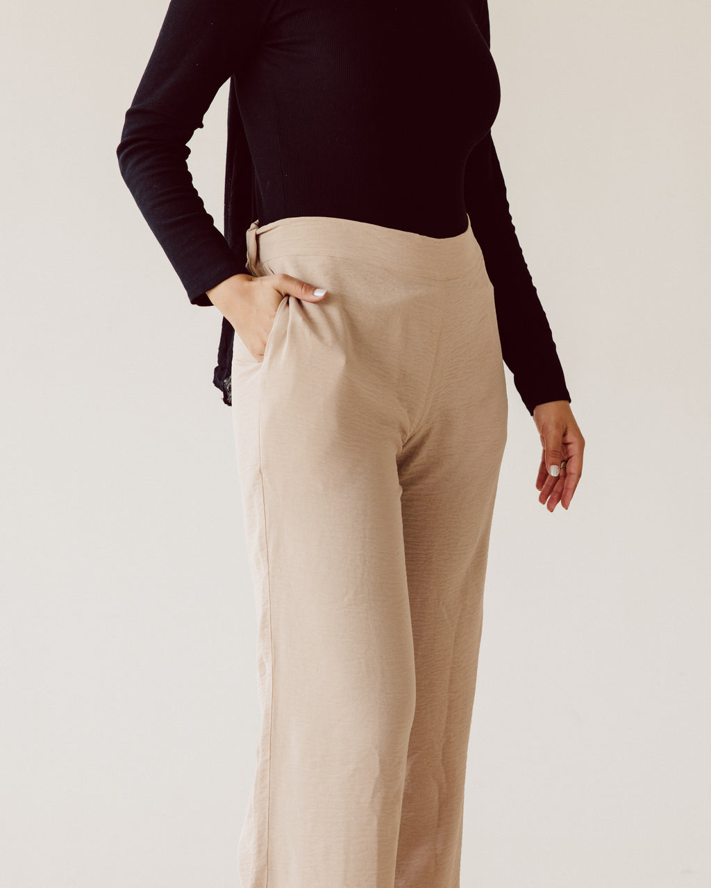 Beige Straight leg pants - PAVO Egypt