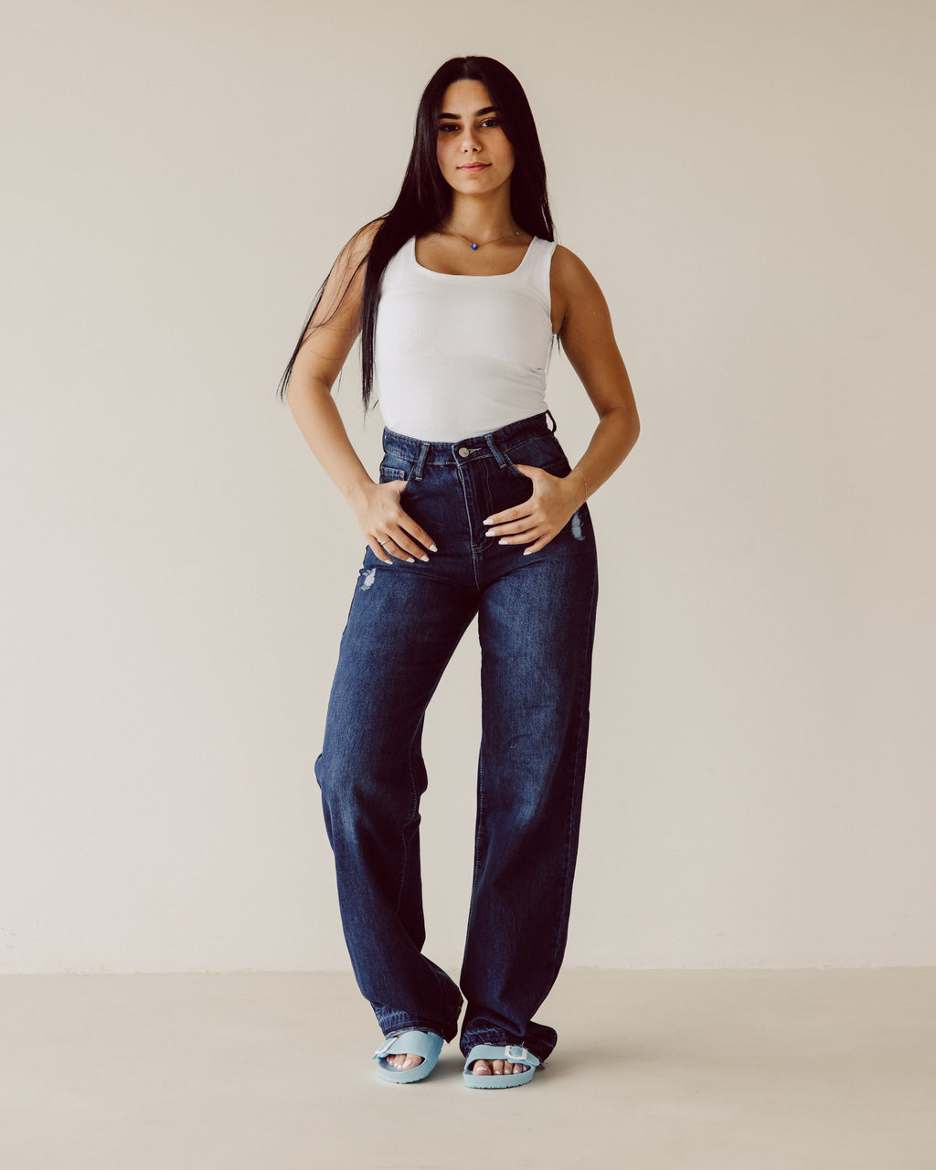 Navy Blue Straight leg jeans PAVO Egypt