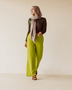 Lime Straight leg pants - PAVO Egypt