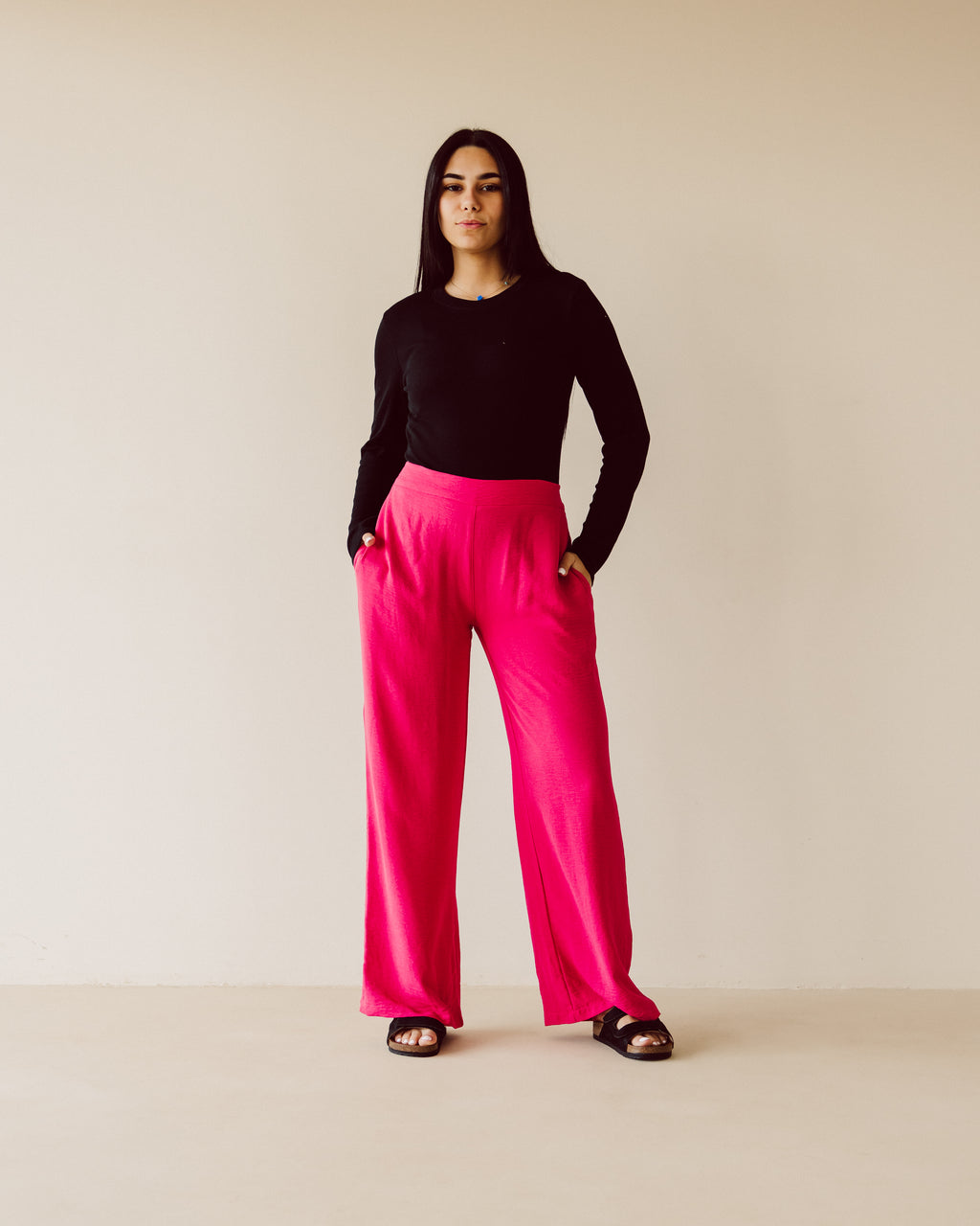 Pink Straight leg pants - PAVO Egypt