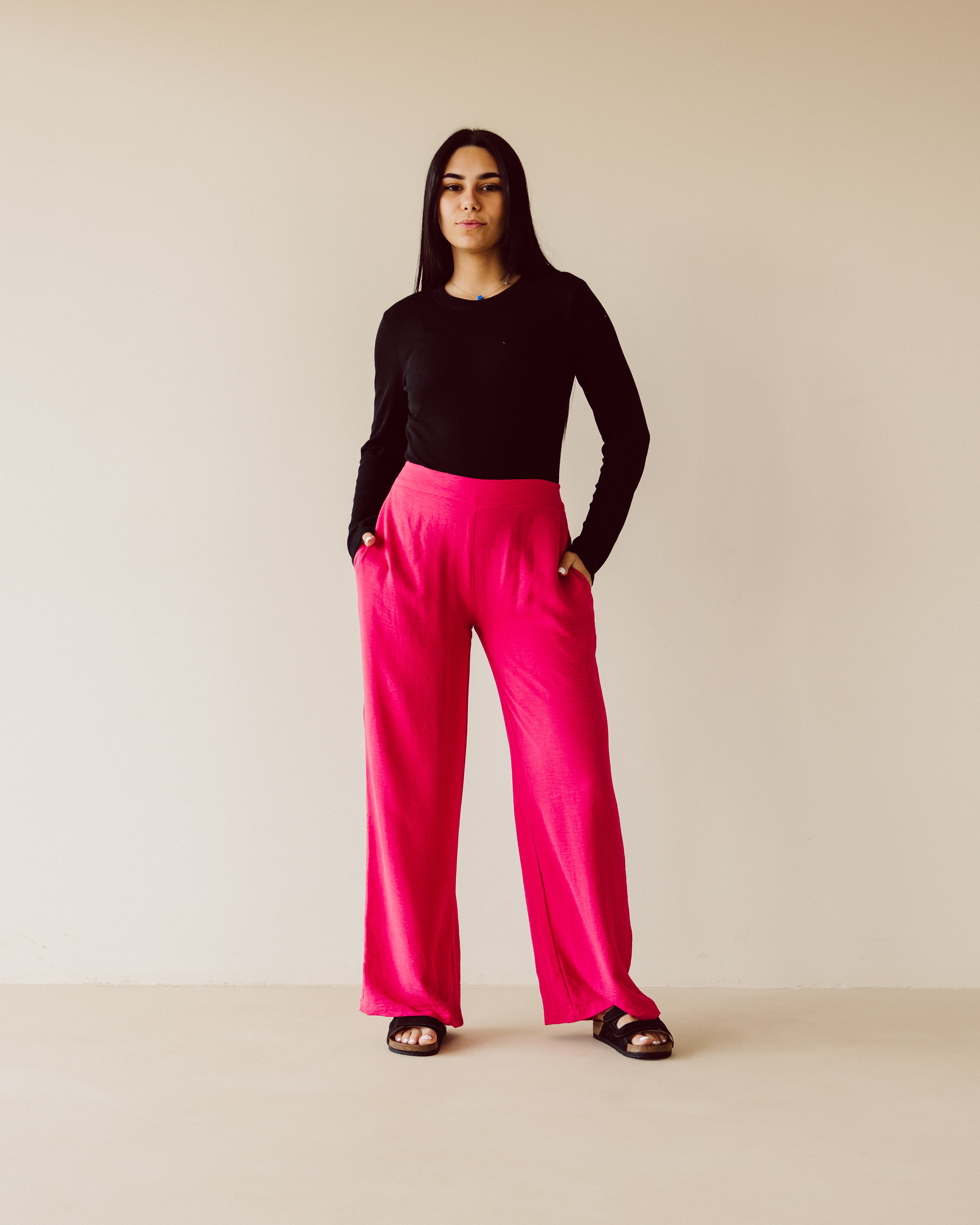 Pink Straight leg pants - PAVO Egypt