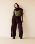 Black wide leg pants - PAVO Egypt