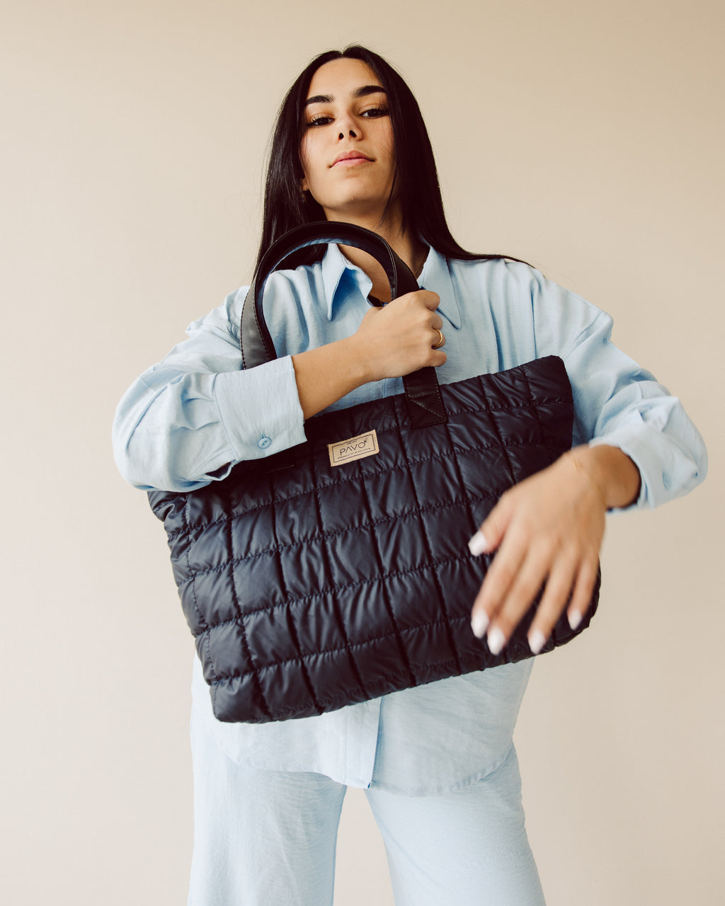 Black Tote Bag Handbag - PAVO Egypt