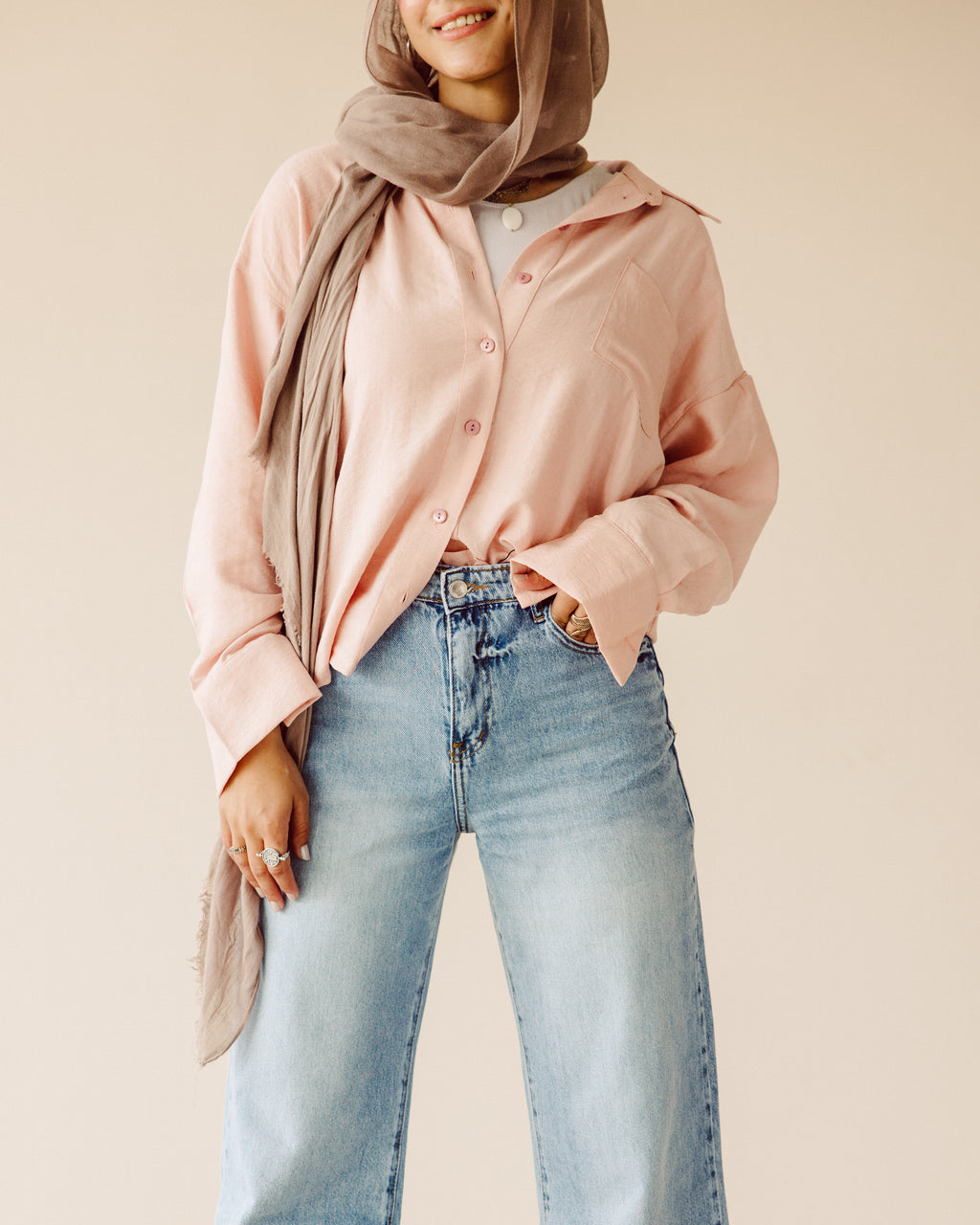 Medium Blue Wide Leg jeans - PAVO Egypt