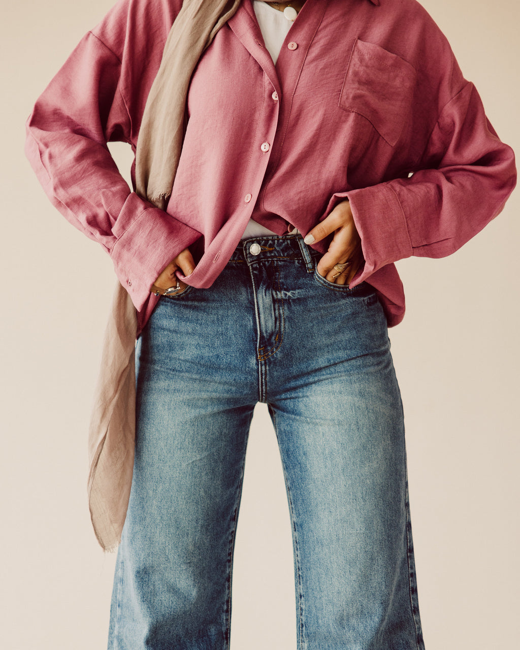 Acid Blue Wide Leg jeans PAVO Egypt