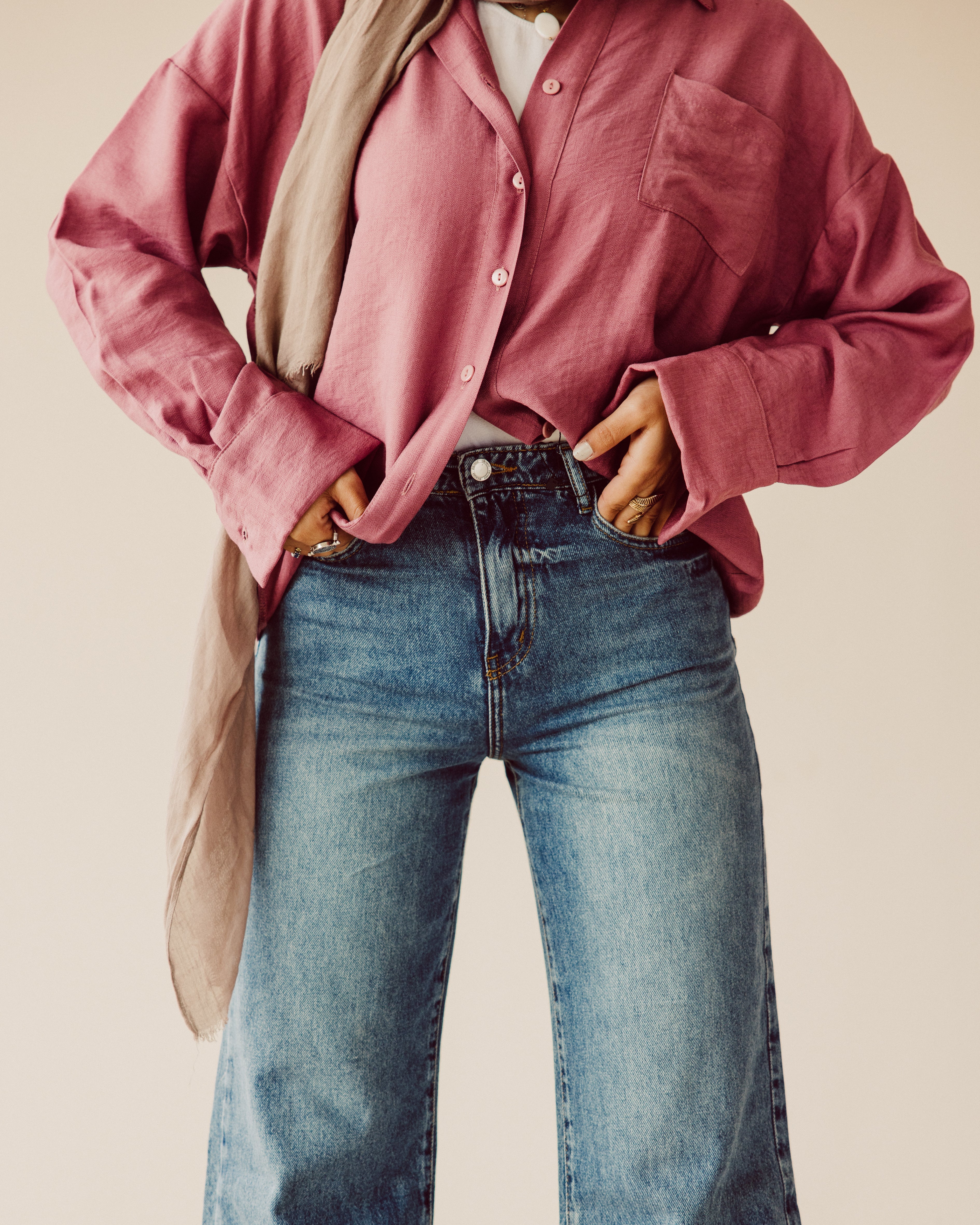 Acid Blue Wide Leg jeans PAVO Egypt