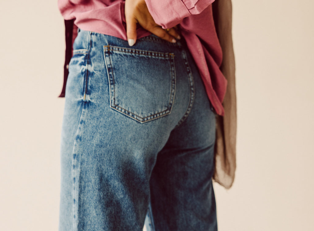 Acid Blue Wide Leg jeans PAVO Egypt