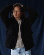 Camellia Black Fur Jacket