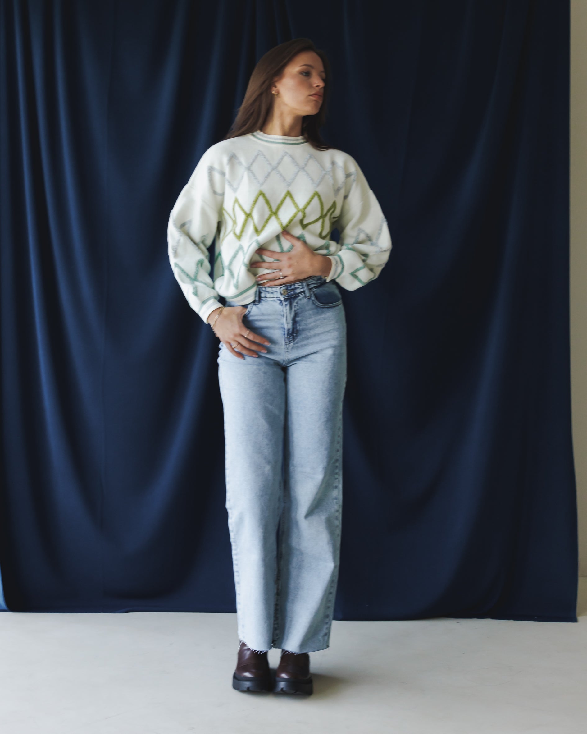 Grey Diamond Pullover