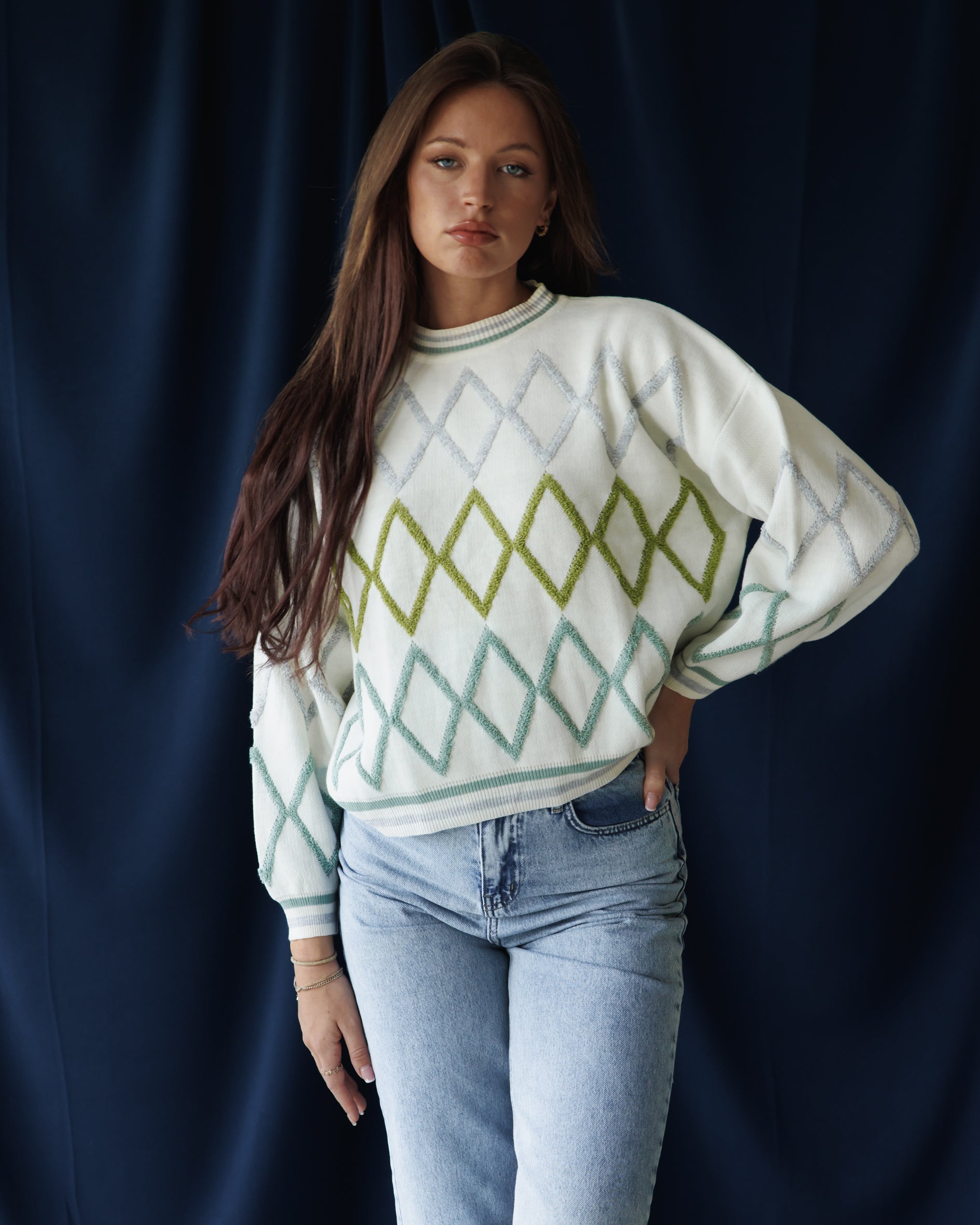 Grey Diamond Pullover