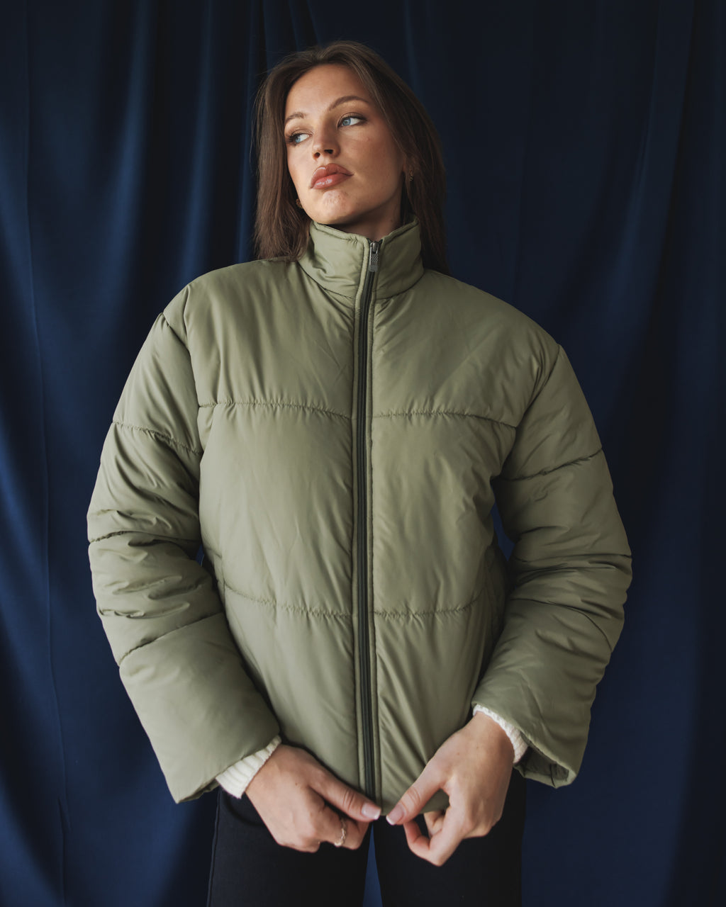 Olive cloud Puffer Jacket