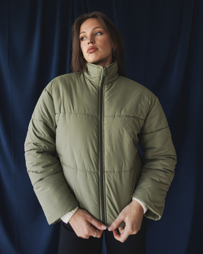 Olive cloud Puffer Jacket