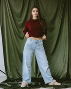 Light blue jeans ballon  with multi pockets - PAVO Egypt