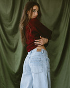 Light blue jeans ballon  with multi pockets - PAVO Egypt