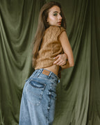 Dark blue Slim Belt jeans - PAVO Egypt