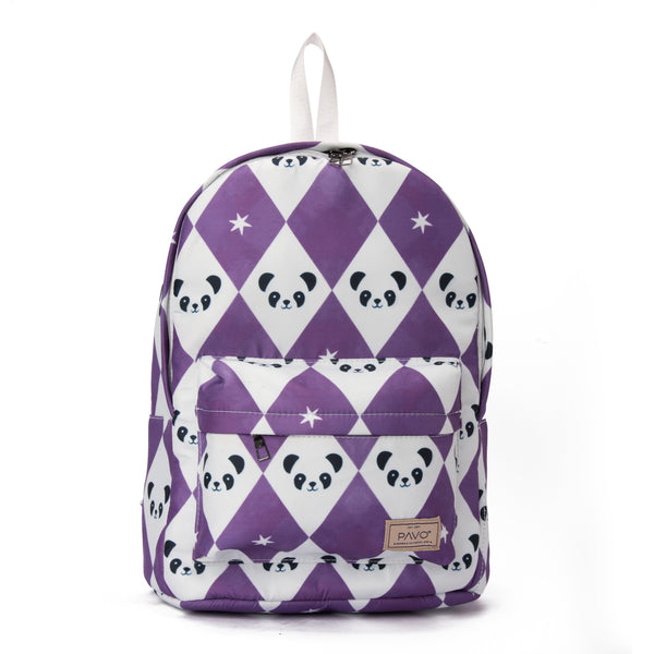 Purple Panda Backpack